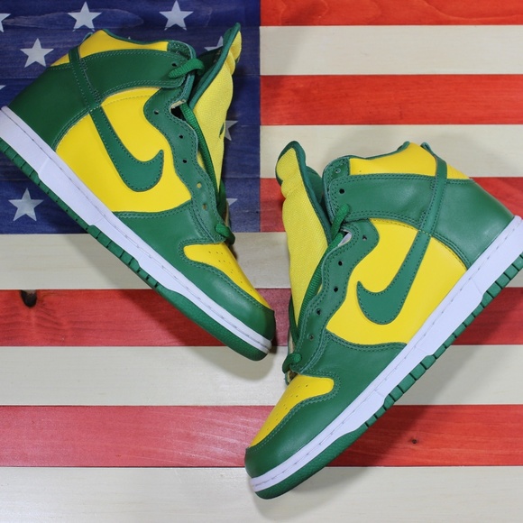 Nike Dunk High Brazil Green Yellow 2003 Men 10 New - Picture 4 of 8